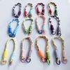 Dopamine Color Braided Three-strand Twist Short Rope Mobile Phone Lanyard Water Cup Keychain Universal Portable