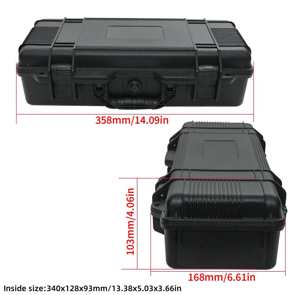 Waterproof Hard Shell PP Suitcase Portable Wear-Resistant Shockproof Sponge Storage Box, Camera Sealed Safety Instrument Toolbox