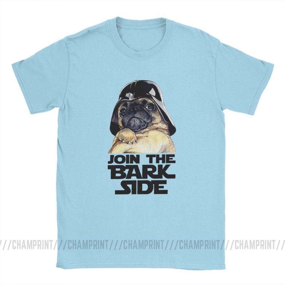 Join The Bark Side Pug Lover Funny T Shirt For Men Dog Puppy Short Sleeve Clothes