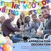 Fulmoon Pre Strung Thank You for Being Awesome Glitter Banner Funny Appreciation Banner for Employee Coworker Staff Teacher Graduation Retirement