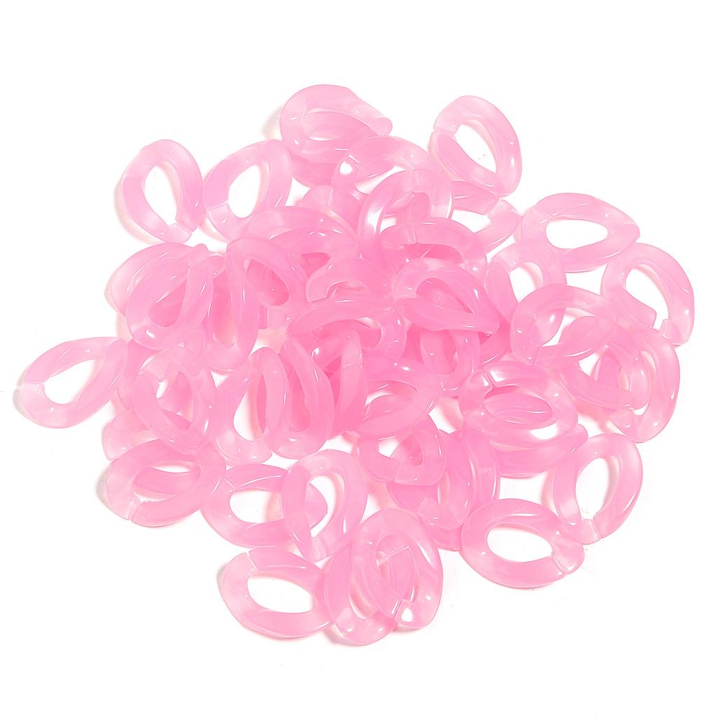 50pcs/lot Acrylic Twisted Chain Links Candy Colored Bracelet Connector Clasps For DIY Handmade Exquisite Earrings Accessories