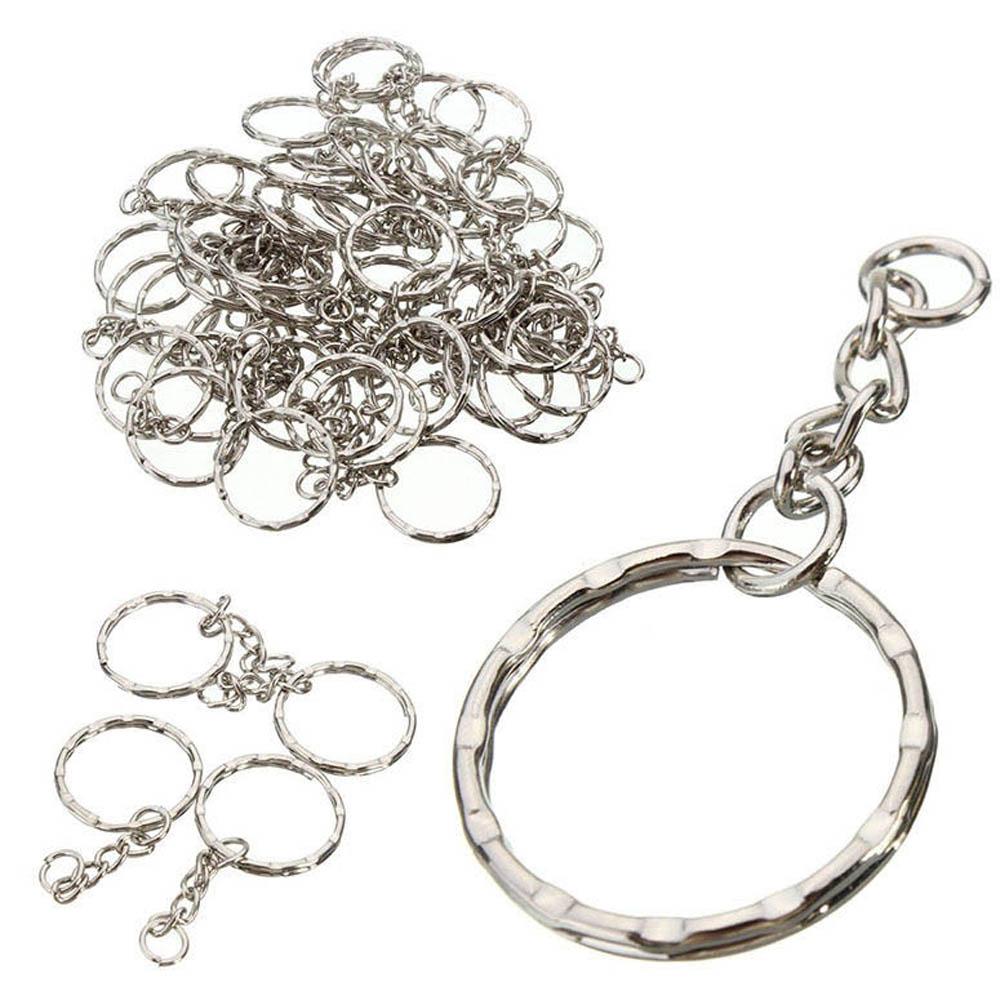 25mm Jewelry Split Ring DIY Keyring Key Fob Short Chain Keychain