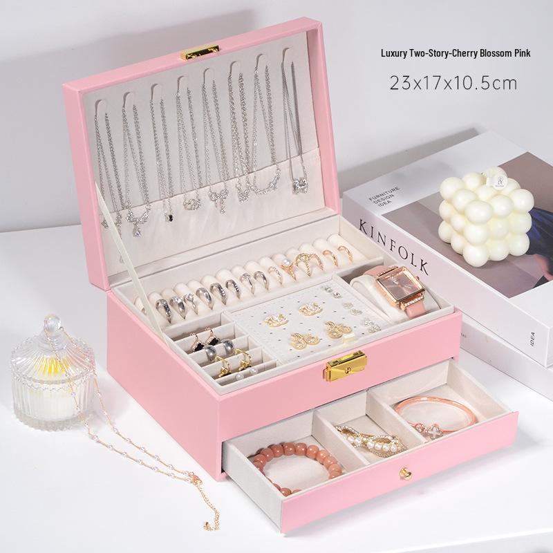 Luxury Multi-Layer Large-Capacity Jewelry Storage Box for Earrings