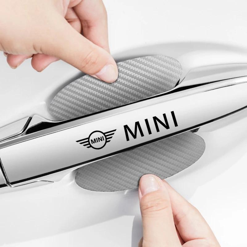 For Bmw Mini 8Pcs New Car Door Sticker Auto Handle Anti Scratch Protection Film Car Styling For BMW Mini Cooper One S R50 R53 R5
