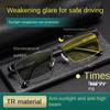 TR90 Color Changing Night Vision Glasses Men Business Half-frame Stylish Photochromic Eyeglasses UV-blocking Driving Sunglasses