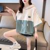 Women's Summer Hooded Oversized Short-Sleeve T-Shirt Youthful, Relaxed-Fit Pullover Top