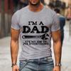 Soy Papá Camiseta Hombre Vintage Llave Camiseta Es Mi Trabajo Arreglar Todo Estampado Camiseta Manga Corta Casual Ropa de Calle Camisete
