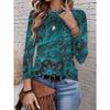 Women's T-shirt 3D Leopard Retro Print Fashion Long Sleeve Round Neck Regular Top Holiday Weekend Spring Autumn