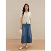 INMAN Ice Silk Floral Embroidered Knit Cardigan