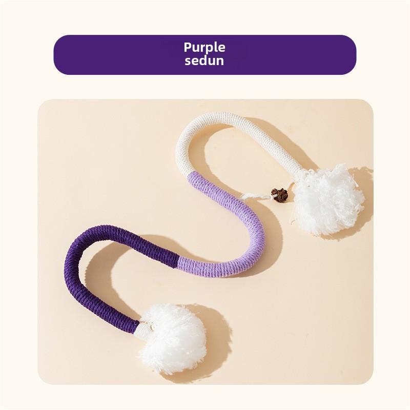 

Cat Biting Rope Winding Resistant Biting Teeth Cotton Rope Hairball Model Cat Teasing Interactive Pet Cat Toy Cat Teasing Stick Supplies