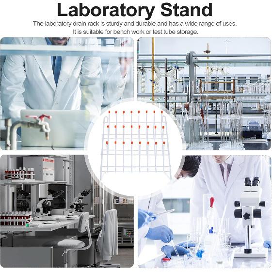 Laboratory Beaker Drying Holder Draining Rack for Test Tubes and Glassware Organization and Practical Drying for Labs