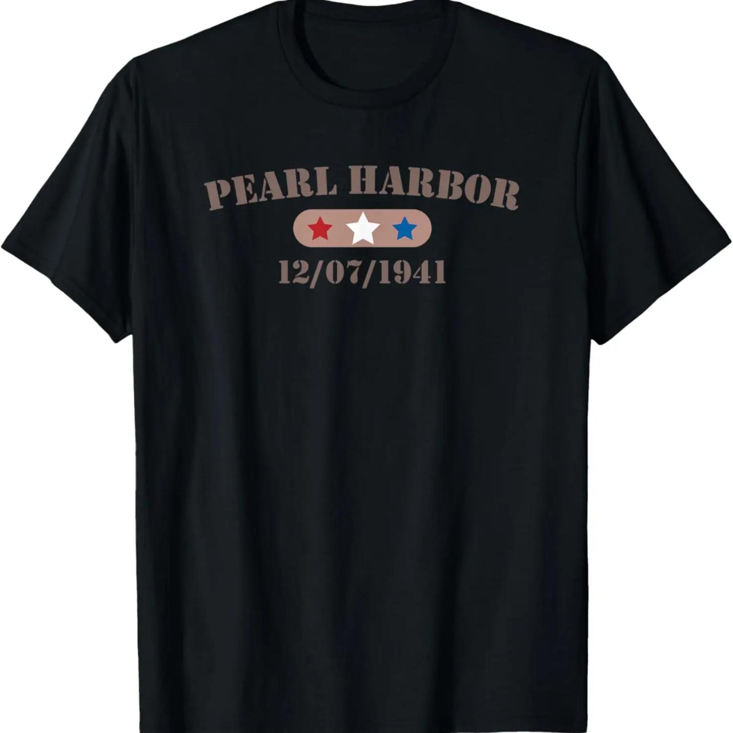 Pearl Harbor Commemorative Support Armed Forces Veteran Gift T-Shirt,100% cotton S