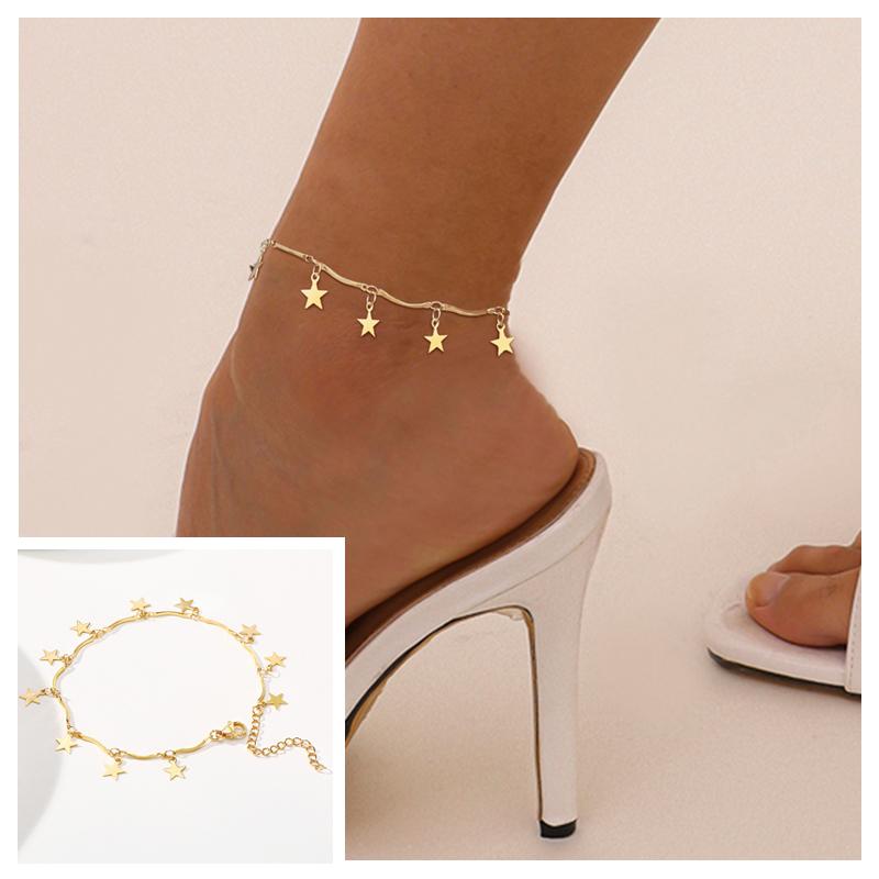 Snake Chain Anklet for Women Girls Adjustable Summer Beach Chain Anklet Bracelet Mother's Day Gifts Stainless Steel Not Allergic