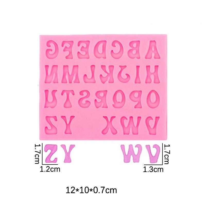 Alfanumerické silikonové formy Písmena Čísla Fondant Forma na čokoládu Zdobení dortů Pomůcky na pečení Kuchyňské pomůcky Příslušenství
