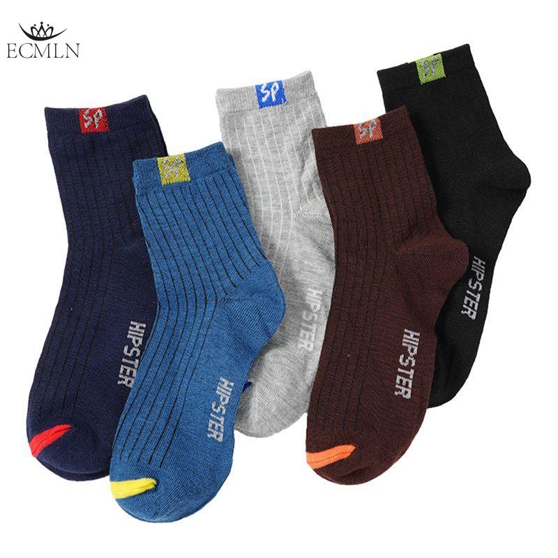

5 пар мужских спортивных носков, повседневные носки для бега с низкой посадкой, мужские рабочие короткие дышащие спортивные носки, короткие носки 5 Pairs (mid-tube) разноцветный