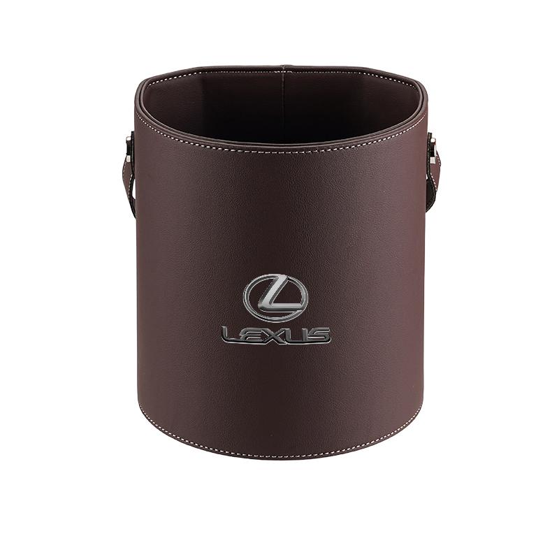 

For Lexus RX NX LX ES GS IS UX etc Car Trash Can Waterproof with Lid Leakproof Leatherette Waste Bin 3L
