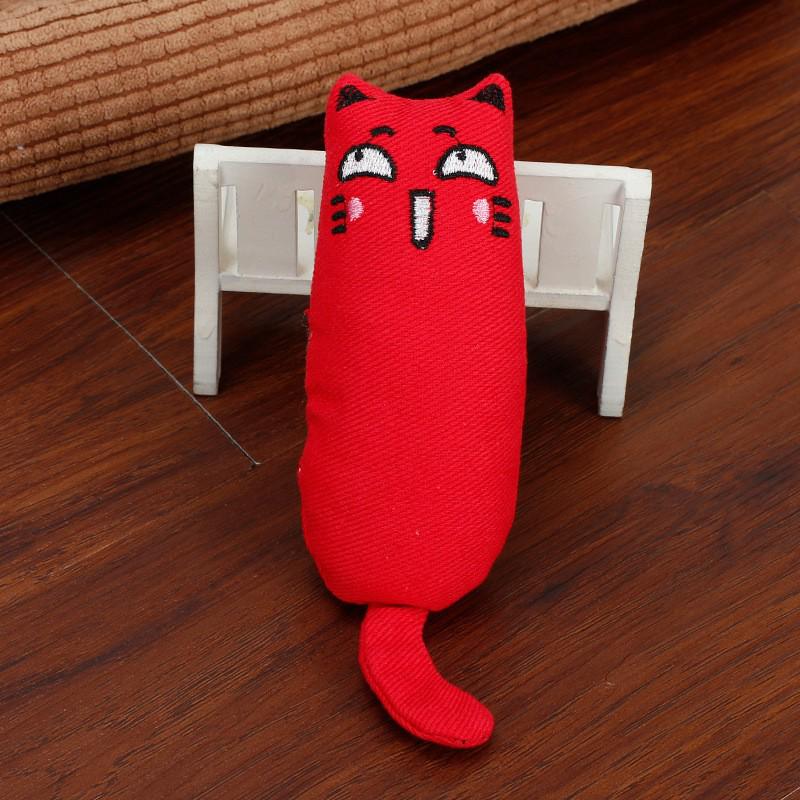 Catnip Plush Thumb Doll: Self-Entertainment Teething Toy, Bite-Resistant for Cats