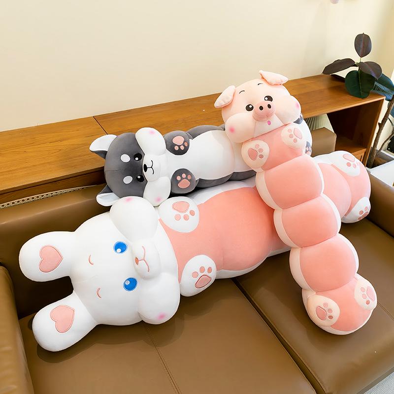 Cute Caterpillar Long Pillow: Girls' Bedroom Side Sleeper & Backrest