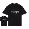 Maison Margiela digitaal logo katoenen T-shirt HS857 Zwart