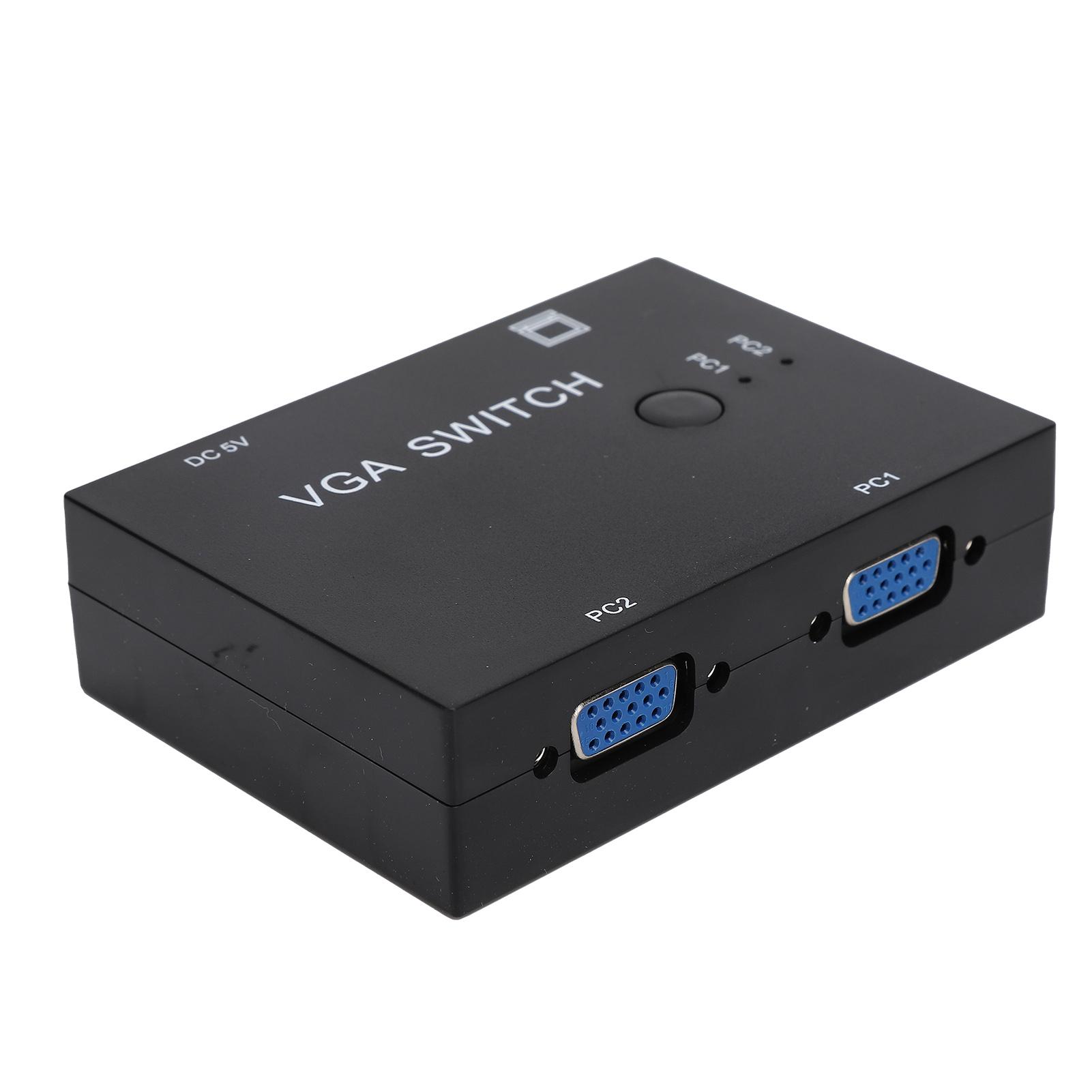 

VGA Switcher 2 Входа +1 Выход Многокомпьютерный Хост-Конвертер 2 Хоста В 1 Дисплей Экран