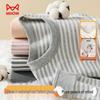 Mao Ren Boys' A-Class Melange Cotton Striped Thermal Underwear Set
