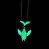 Luminous Whale Pendant Necklace Glow In The Dark Long Necklace Adjustable Stainless Steel Chain Pendant Necklace