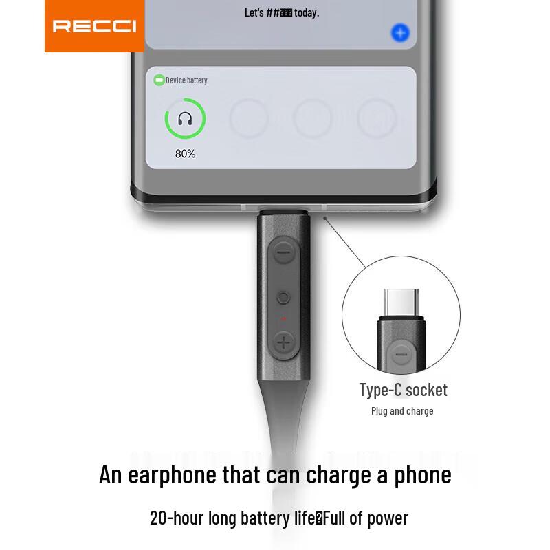 Recci REP-W41 Mozart Neckband Bluetooth Earphones