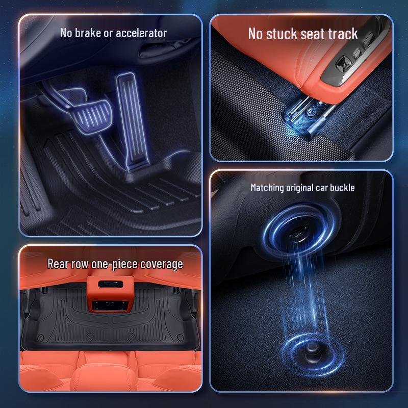 BYD Tang L 2025 Floor Mats TPE Interior Accessories