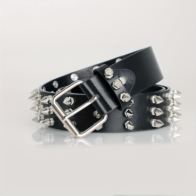 Creative Eye Rivet Belt Goth Style Pin Buckle Man/Woman  Casual Punk Style Pu Leather Waistband For Jeans Y2K Belt