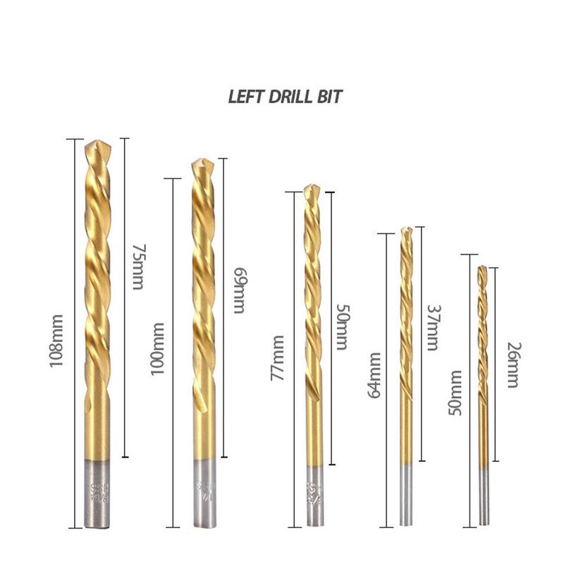 5pcs Screw Extractor Set Drill Bit Broken Bolt Damaged Screw Extractor Set Convenient Cobalt