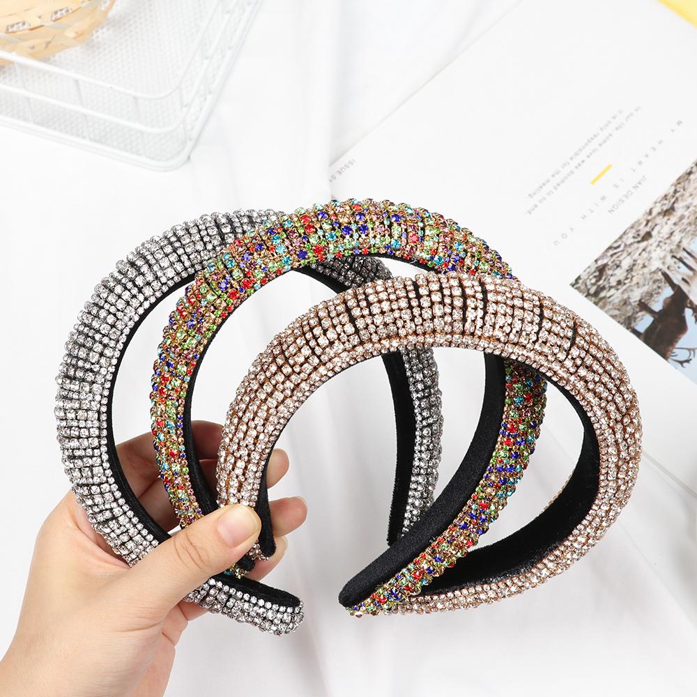 Opaska do włosów Obręcz do włosów Luksusowy ślubny dodatek do włosów Strass Perła Opaska do włosów Pełen kryształ Barokowa tiara