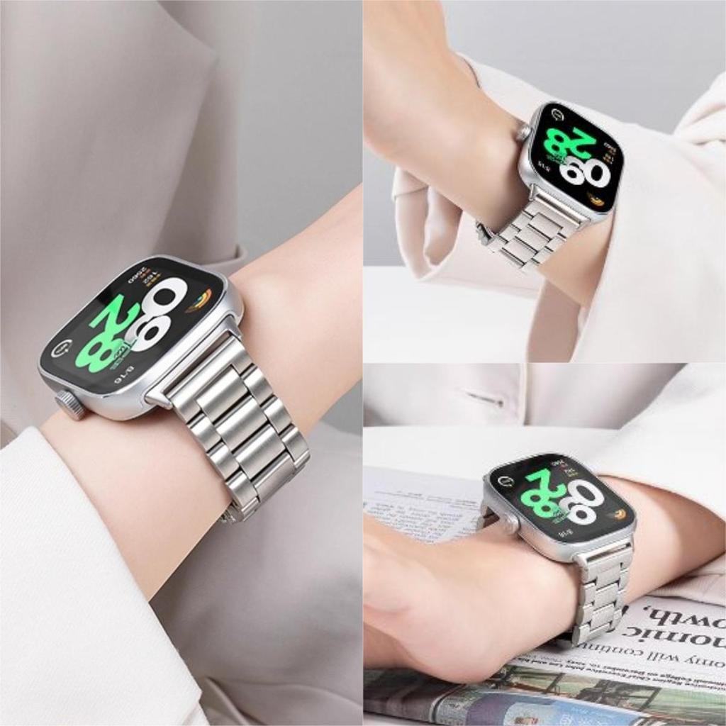 Stainless Steel band For Redmi watch 6 5 4 strap SmartWatch wristband metal link bracelet for xiaomi mi band 8/9 pro watchbands