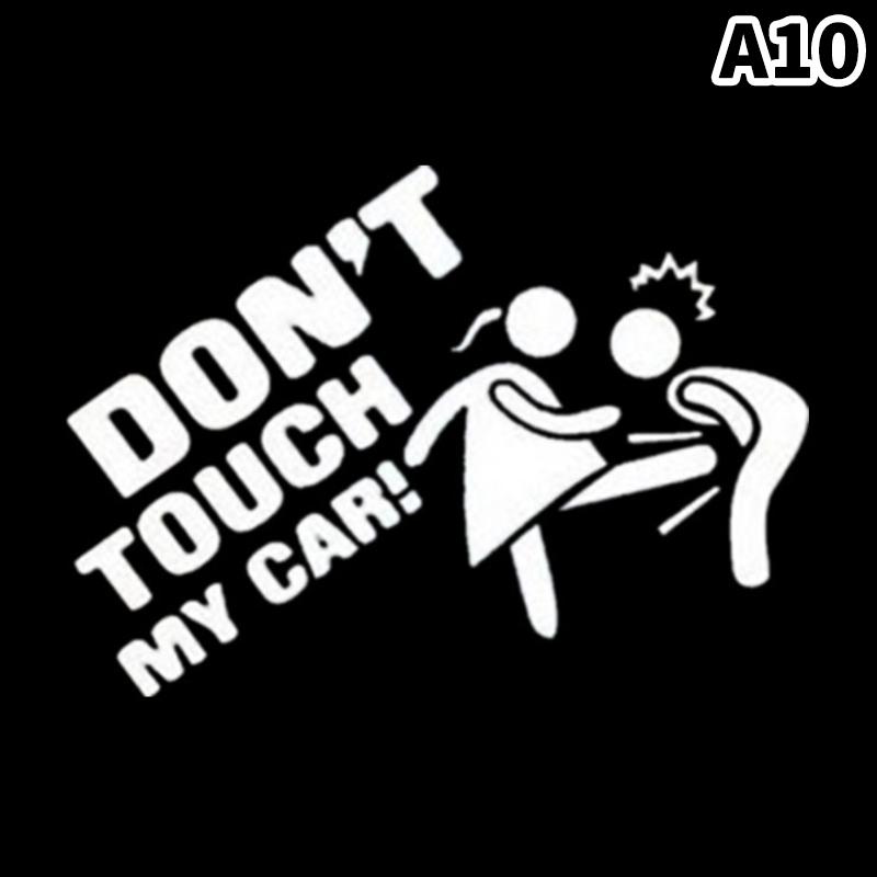 Car Sticker Don T Touch My Car Creative Funny Reflective Car Decoration Stickers Car Window Accessories Car Body Decal