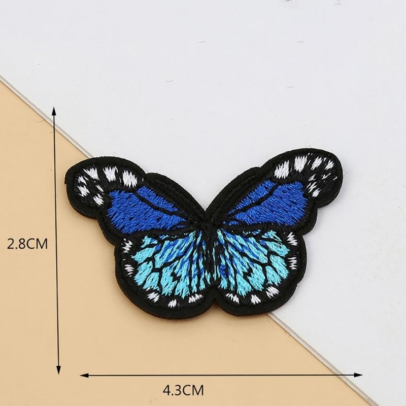 Pack Of 10 Embroidered Butterfly Iron on Patches Embroidered Fabric Patches Sew on Repair Patches For Clothing Jackets