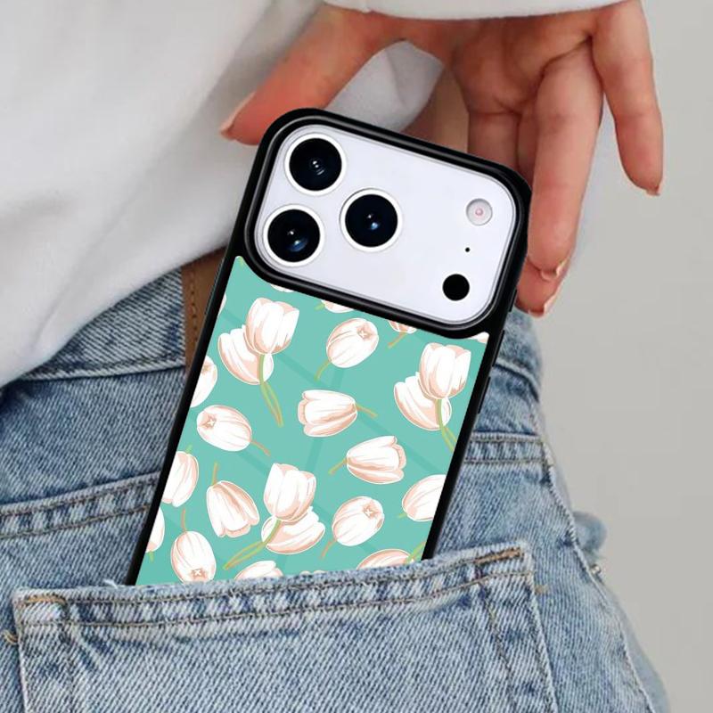 Tulips Flower Spring Phone Case for iPhone 17ProMax 12 13 14 15 16e 17 Pro Max Plus Air Cover