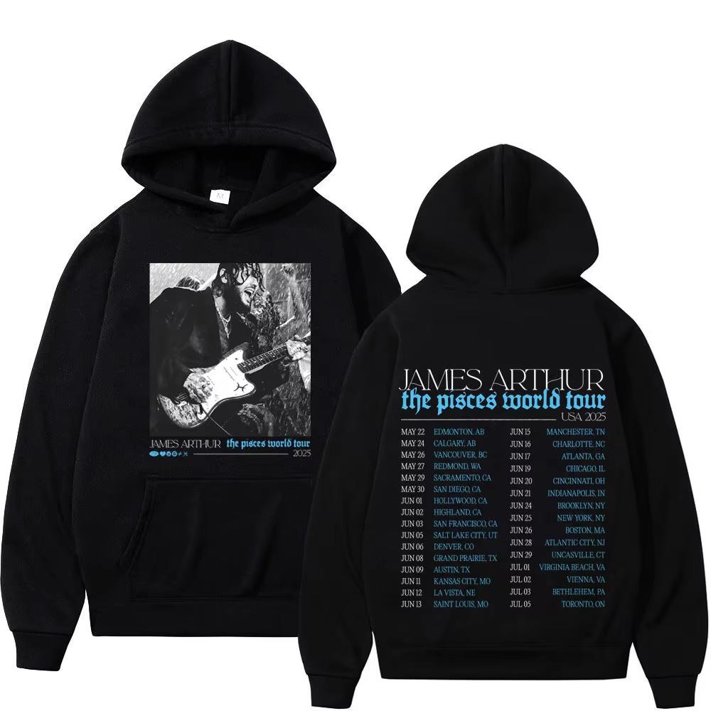 

James Arthur The Pisces World Tour Hoodies Men Women Fashion Long Sleeve Sweatshirts Loose Tracksuit S