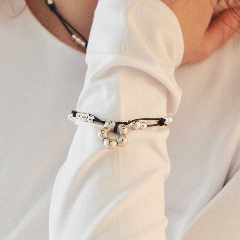 August Harmony Vintage Flower String Knot Bracelet