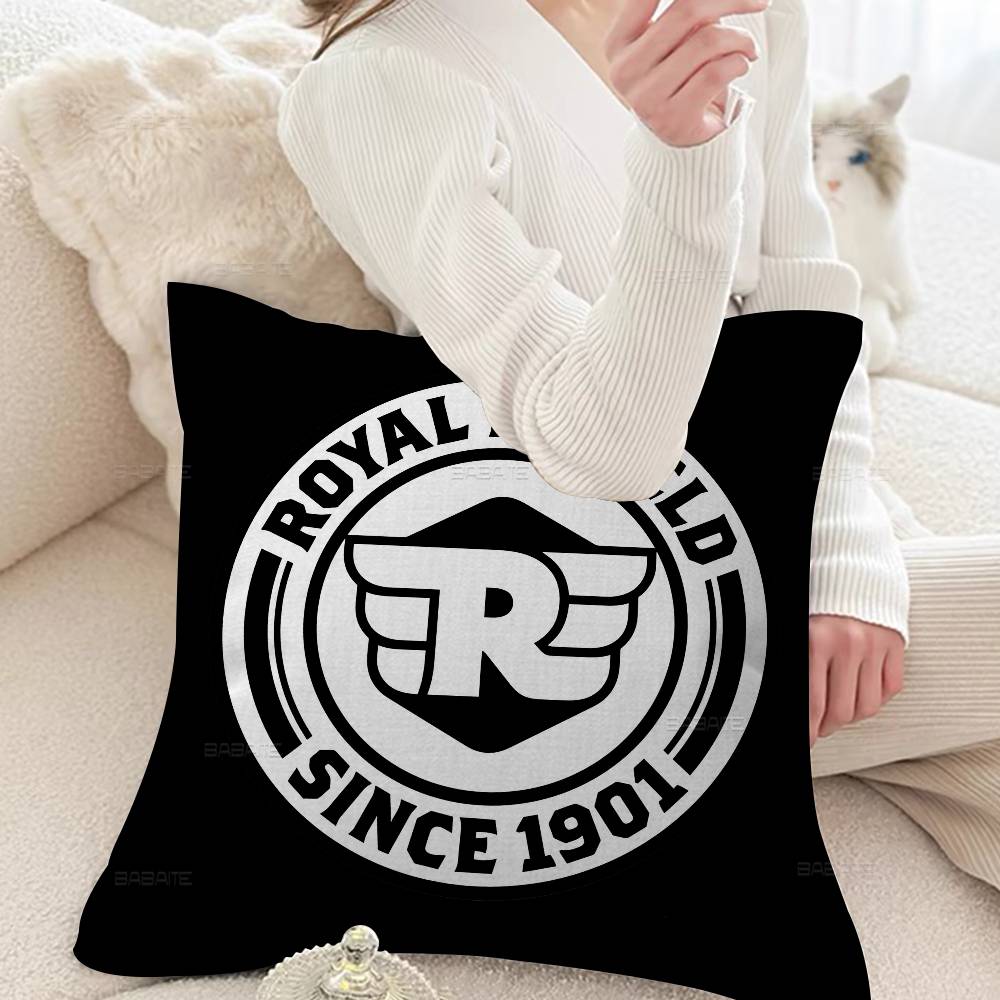 R-ROYALS E-ENFIELDS Logo Maple Design Cushion Cover Happy Autumn Harvest decor Holiday Decorati Pillow Cover