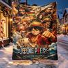 Manta con Patrón de One Piece para Decoración del Hogar, Cama, Sofá, Viajes en Coche, Camping, Adecuada para Todas las Estaciones, Regalo de Cumpleaños de Navidad