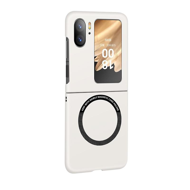 Matte Magnetic Anti-fingerprint PC Case For Oppo Find N3 N2 Flip Car Adsorption Shockproof Back Cover Shell
