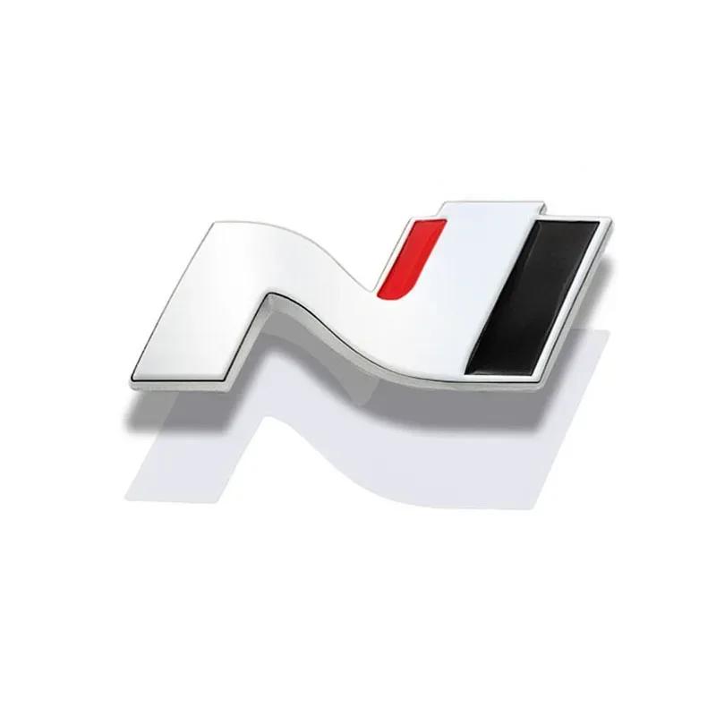 Kovové 3D logo N LINE Zadní emblém nálepka na kufr auta Odznak na karoserii pro Hyundai Accent Sonata Kicks Reina vq1