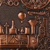 Embossed Locomotive Image Writing Notebook A5 Journal Sketchbook for Writers and Travelers