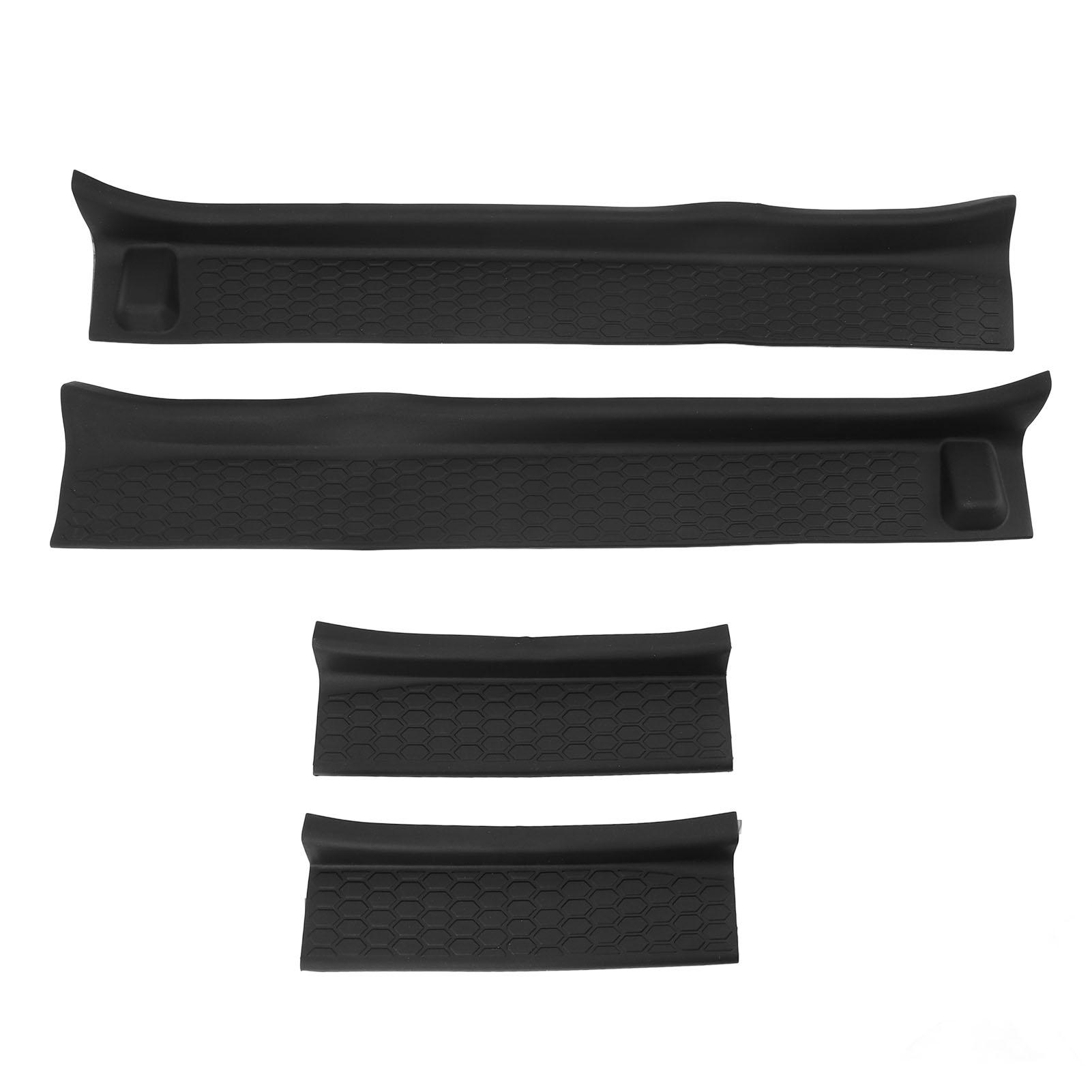 

Door Sill Guards Black Rubber Front Rear 4 Doors Sill Protector Kit for JL JT 20182024 Door