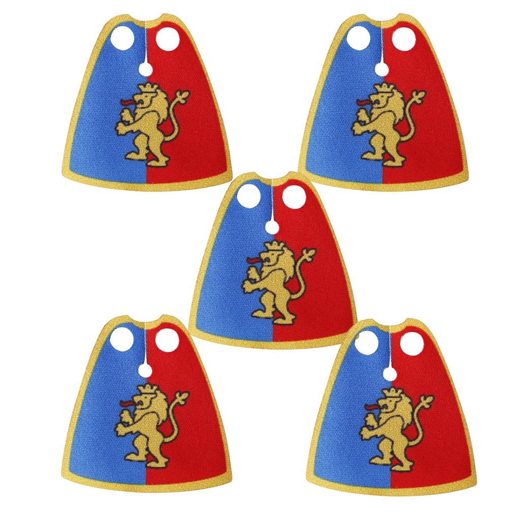 MOC Officer Cape Building Blocks Kit Medieval Lion Knights Figures Accessories Shawl Imitation Fur Cloak Bricks Toys Boys Gift