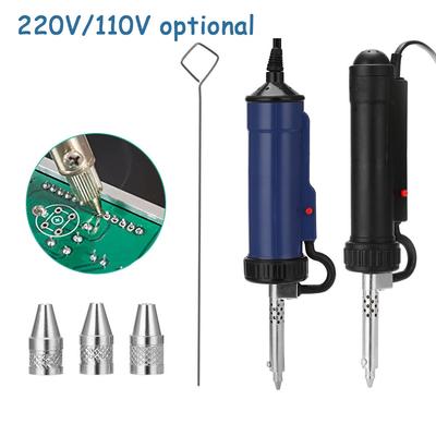 Desoldadora eléctrica portátil automática con succionador de estaño para soldar, bomba de vacío con boquillas desoldadoras.
