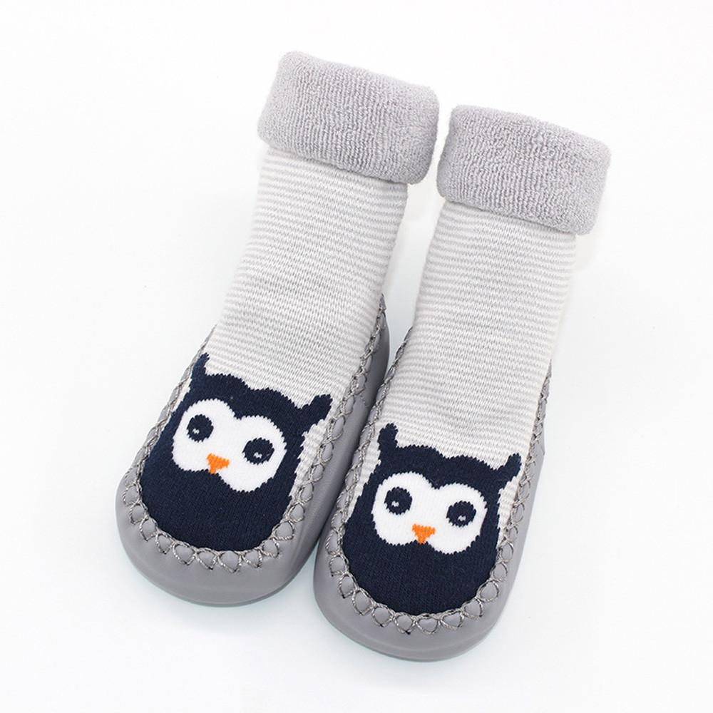 Newborn Baby Boys Girls Cartoon Animal  Floor Socks Anti-Slip Baby Step Socks 