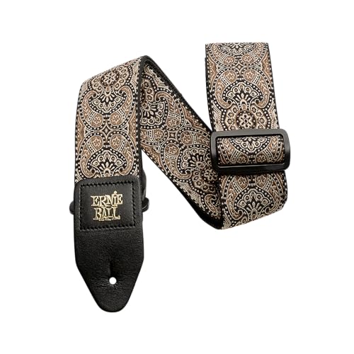 [Authentic] ERNIE BALL 4163 Guitar Strap JACQUARD STRAP GD&BK PAISLEY Jacquard Strap Gold & Black Paisley