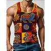 Men African Ethnic 3D Print Tank Top Vintage Camel Totem Graphic Sleeveless