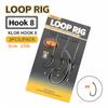 3pcs/pack Carp Fishing Line Loop Rig 35LB/15.9kg KLOR HOOK Size 2 4 6 8 Ready-Tied Soft Hook Link Sections Combi Rig Hair Rigs Carp Fishing Tackle