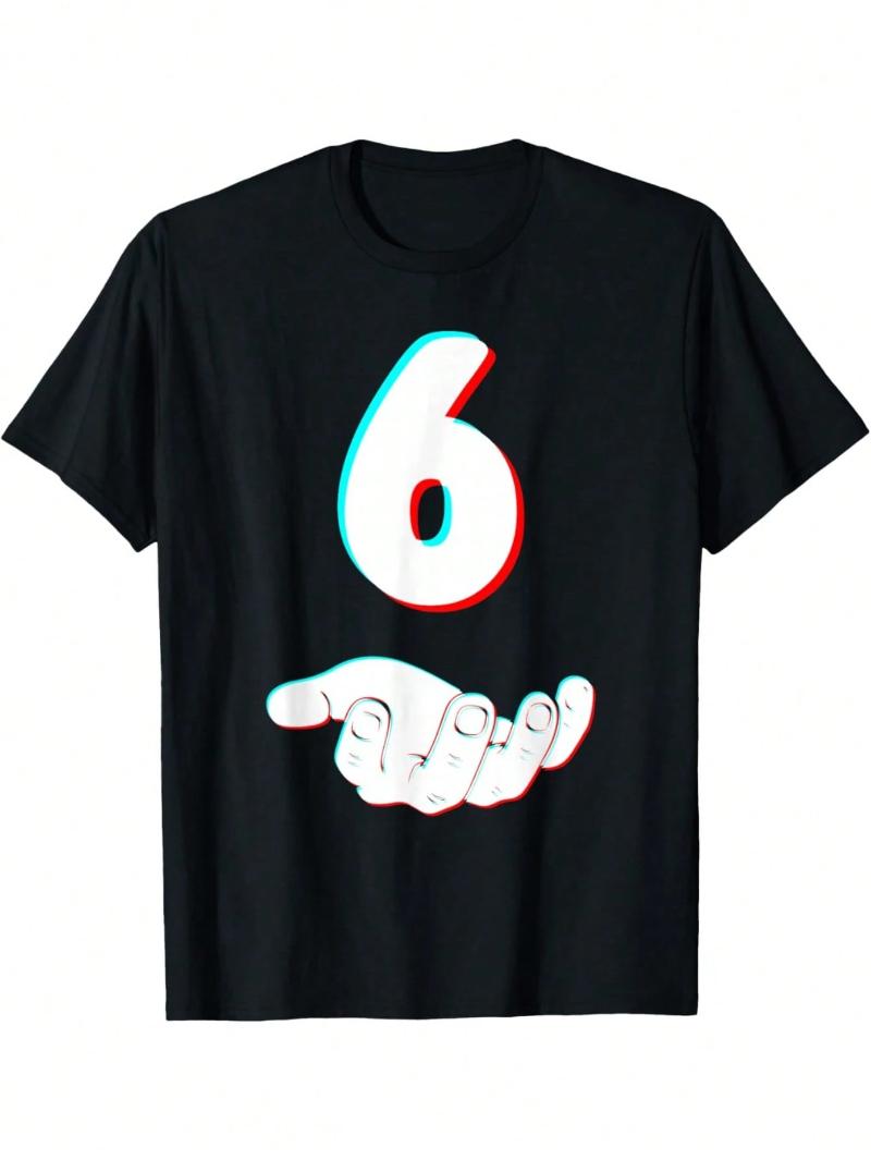

Fun 67 emoji pack unisex fun patterned round neck loose casual T-shirt couple s spring/summer street style shirt harajuku men... S разноцветный